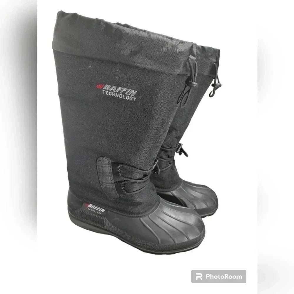 Baffin Technology Winter Boots Men's Size 9W Black Nylon / Rubber Made in Canada